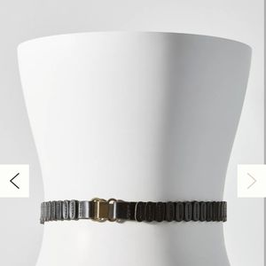 Anthropologie Tabitha Stretchy Black Leather Belt